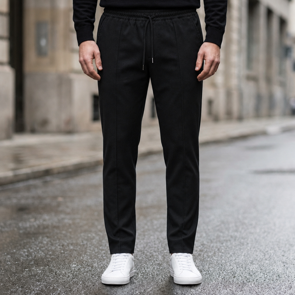 Erice Tapered Drawstring Shorts in Black