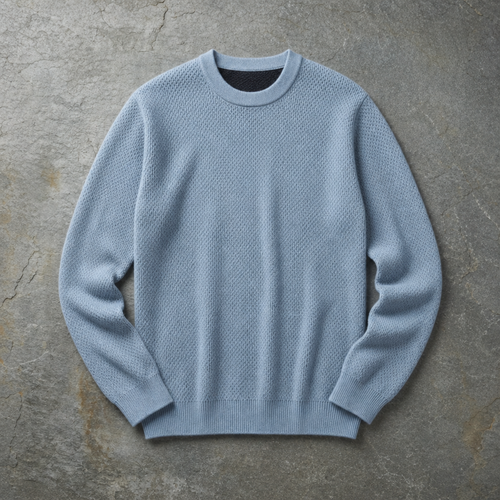 Peniscola Textured Knit Sweater in Blue