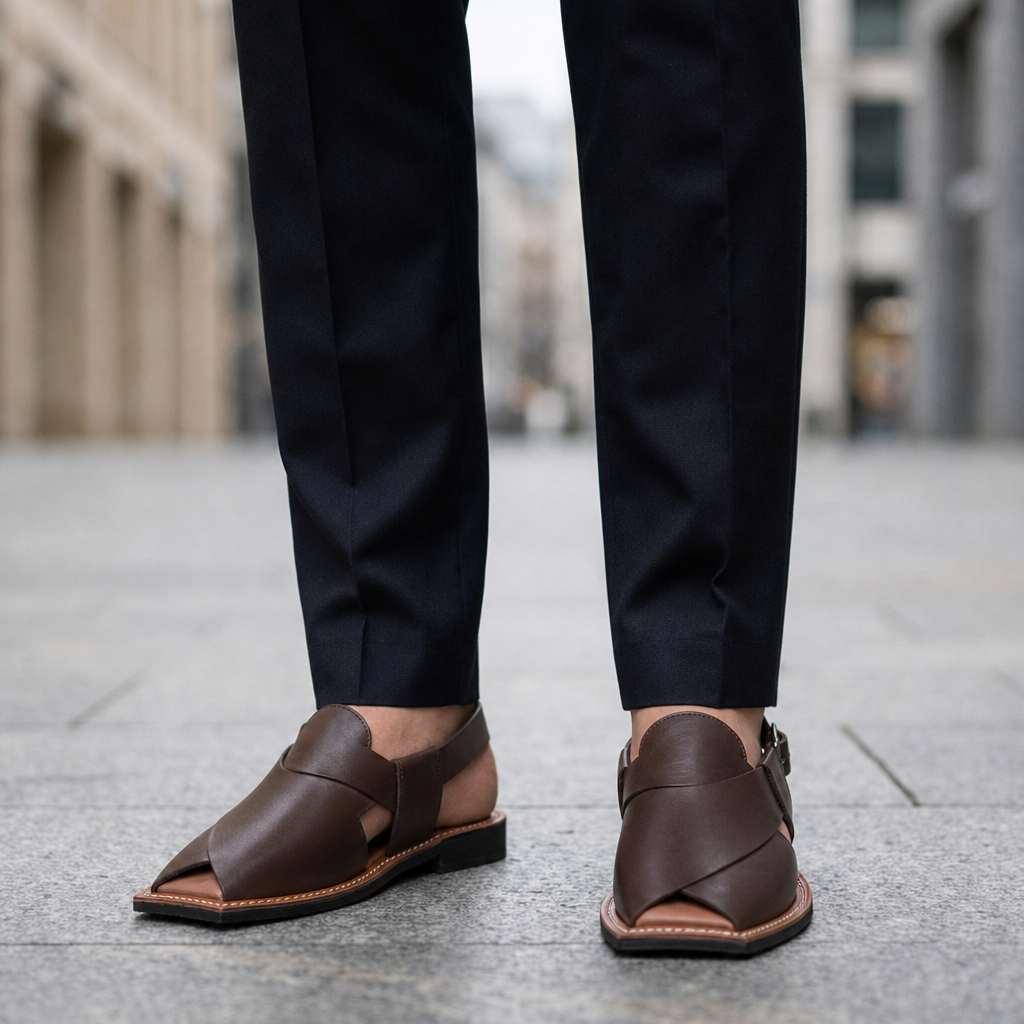 Sanlucar Leather Peshawari Sandals in Brown