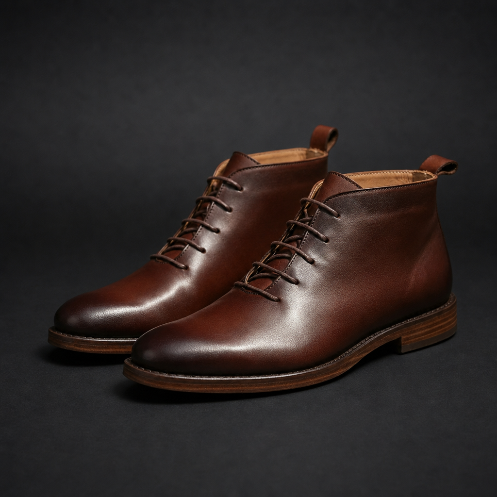 Formentera Leather Chukka Boots in Brown