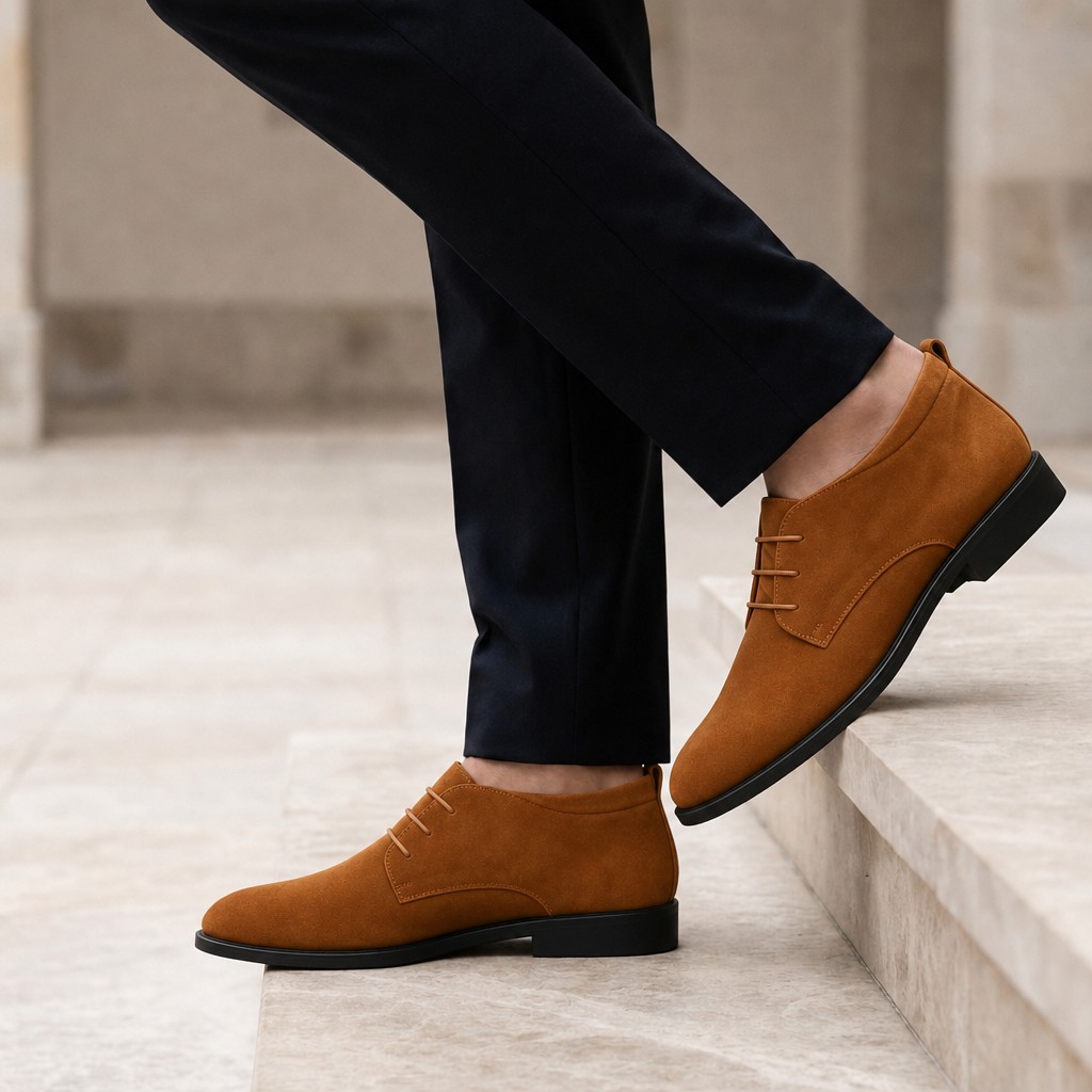Omodos Suede Chukka Boots in Camel