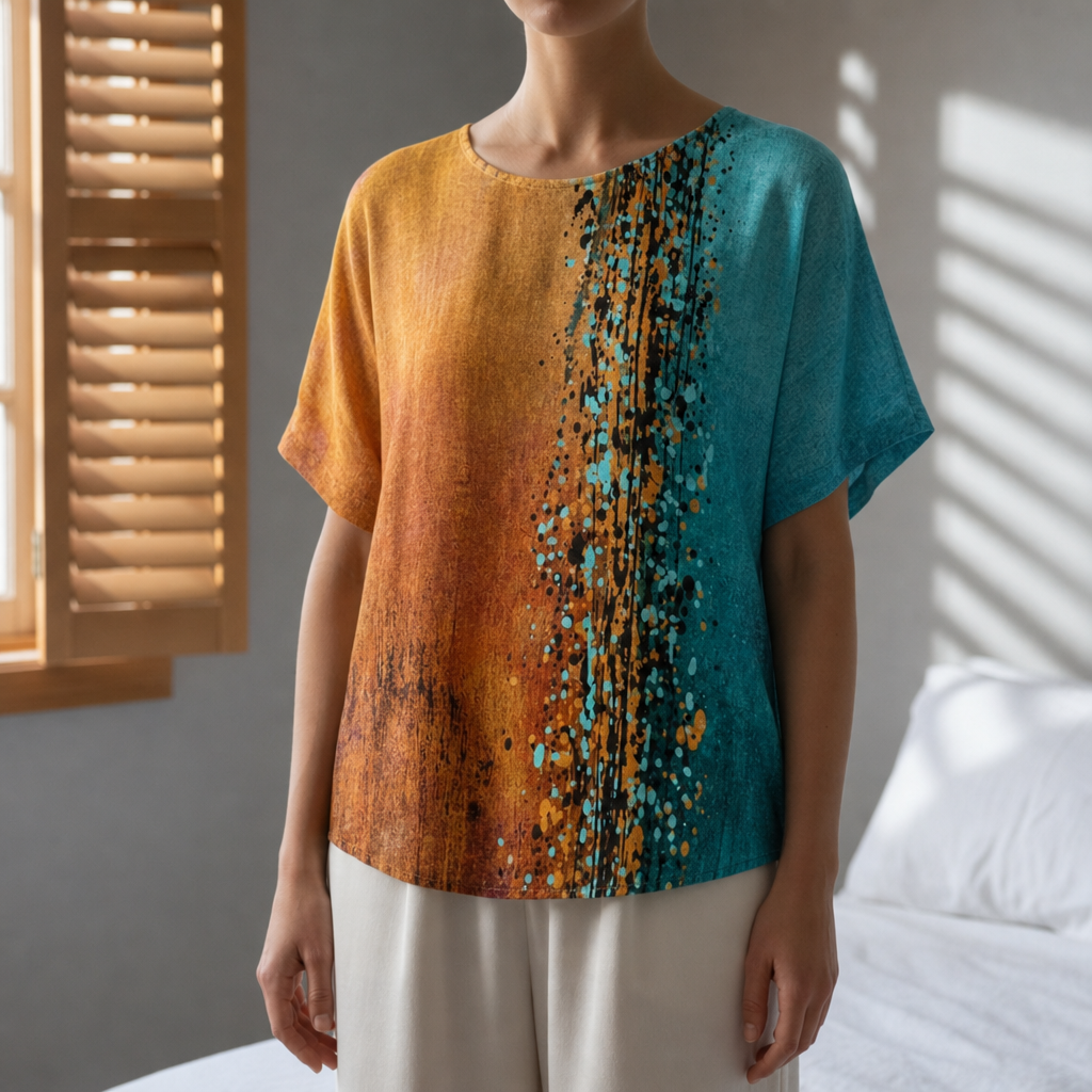 Ithaca Colorblock Graphic Blouse in Multicolor