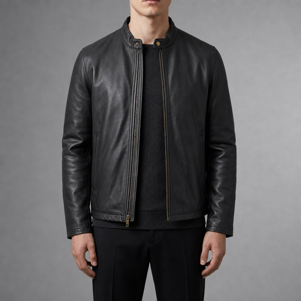 Larnaca Classic Leather Jacket in Default