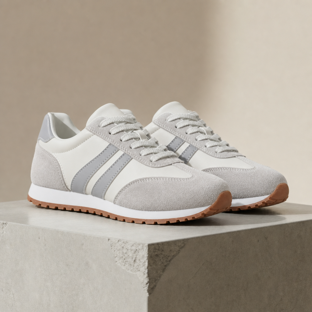 Maratea Retro Colorblock Sneakers in Gray