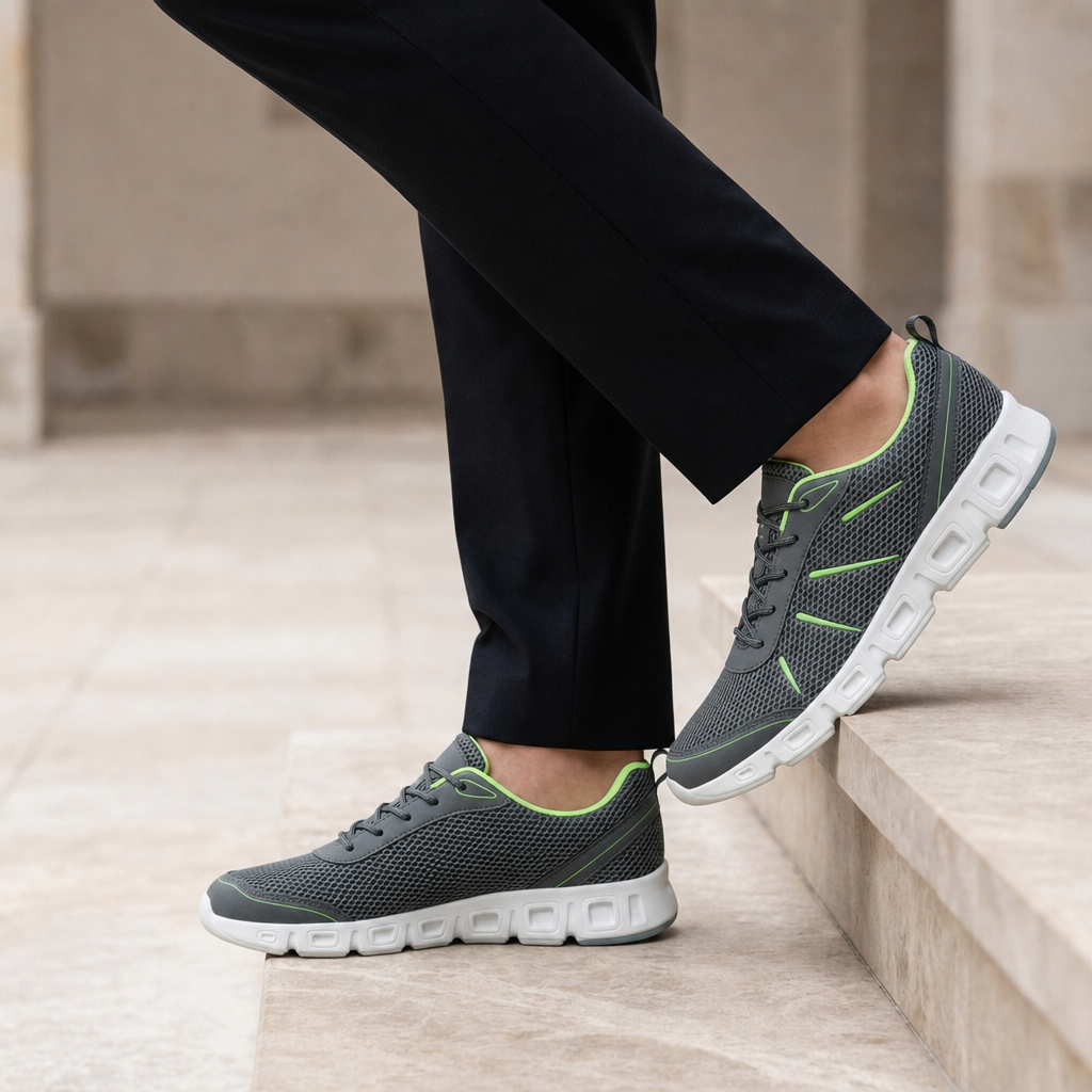 Patmos Mesh Running Sneakers in Gray