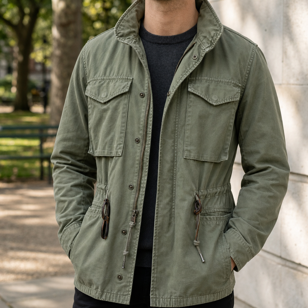 Carvoeiro Military Field Jacket in Sage Green