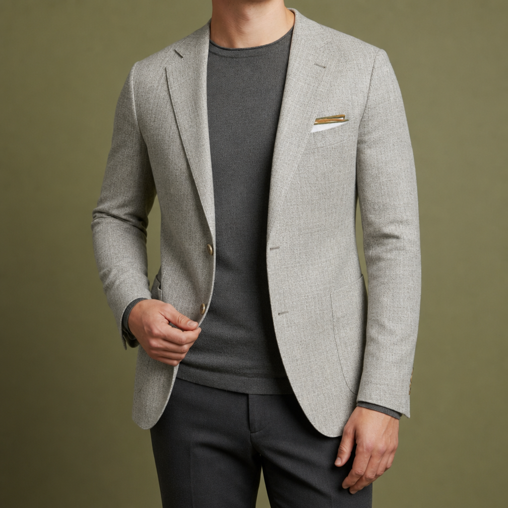 Ravello Textured Sport Coat in Light Gray