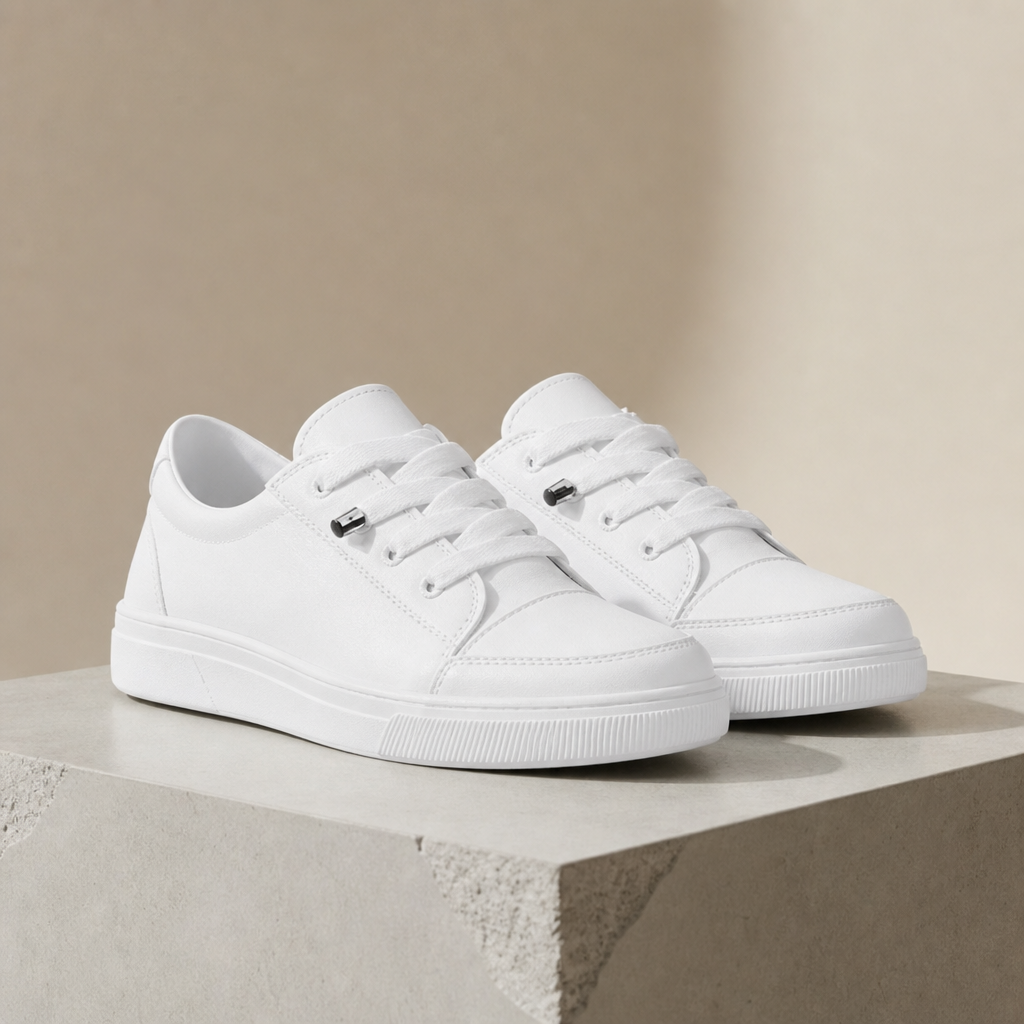 Sibenik White Slip-On Sneakers in White
