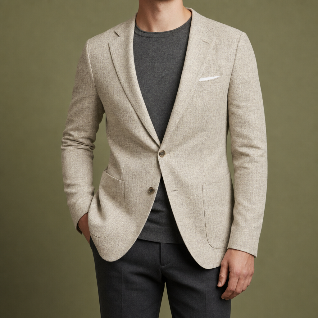 Ravello Textured Sport Coat in Beige