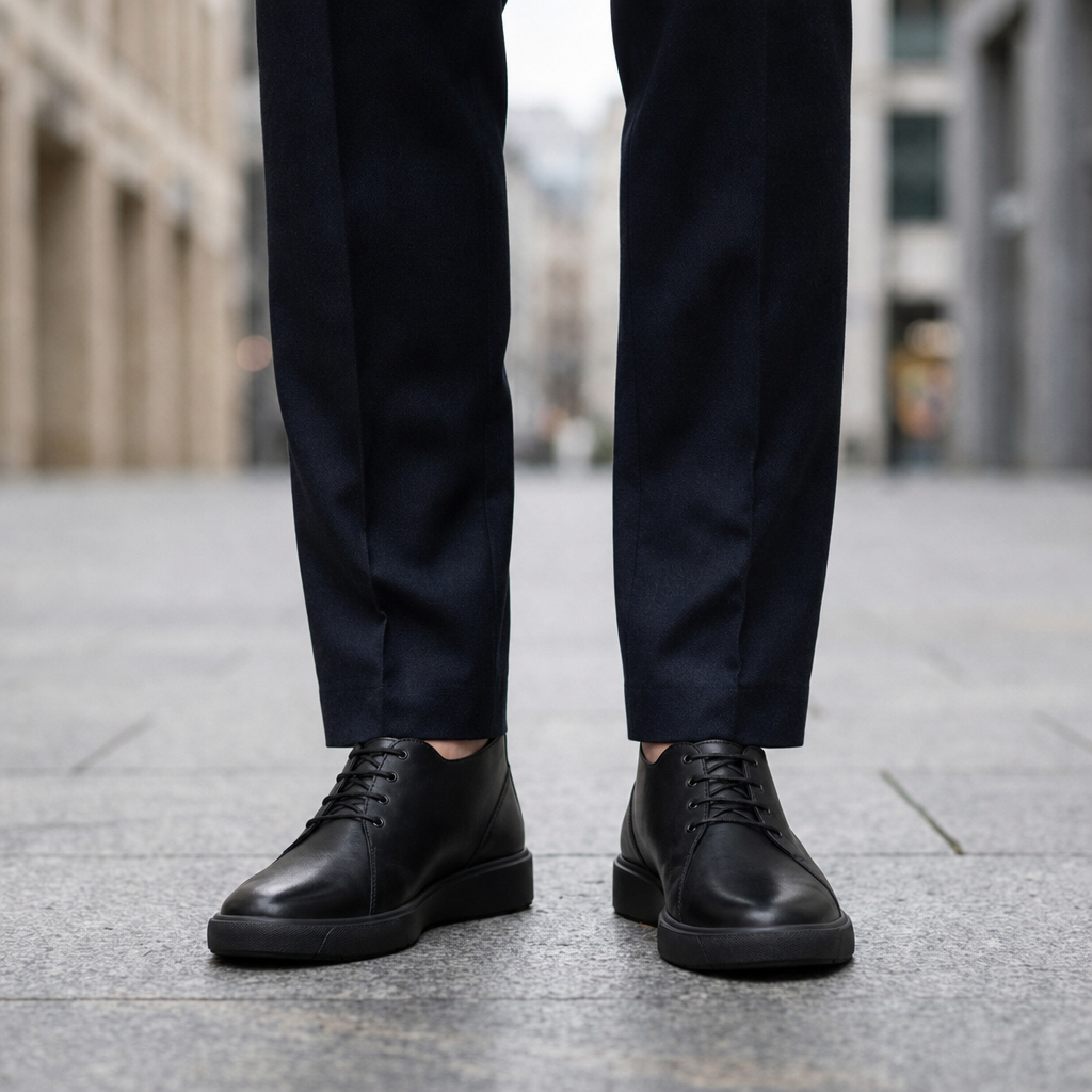 Marsaxlokk Leather Chukka Boots in Black