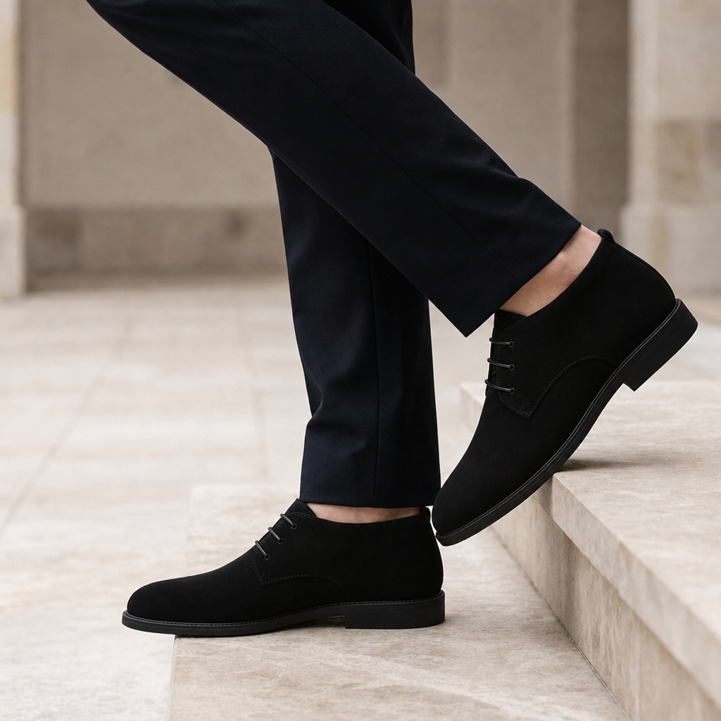 Omodos Suede Chukka Boots in Black