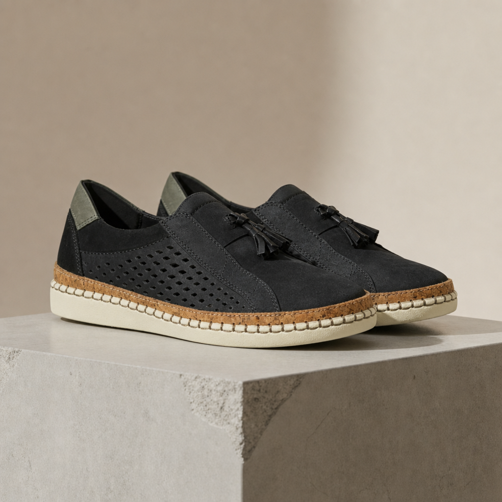 Gordes Tassel Slip-On Sneakers in Black