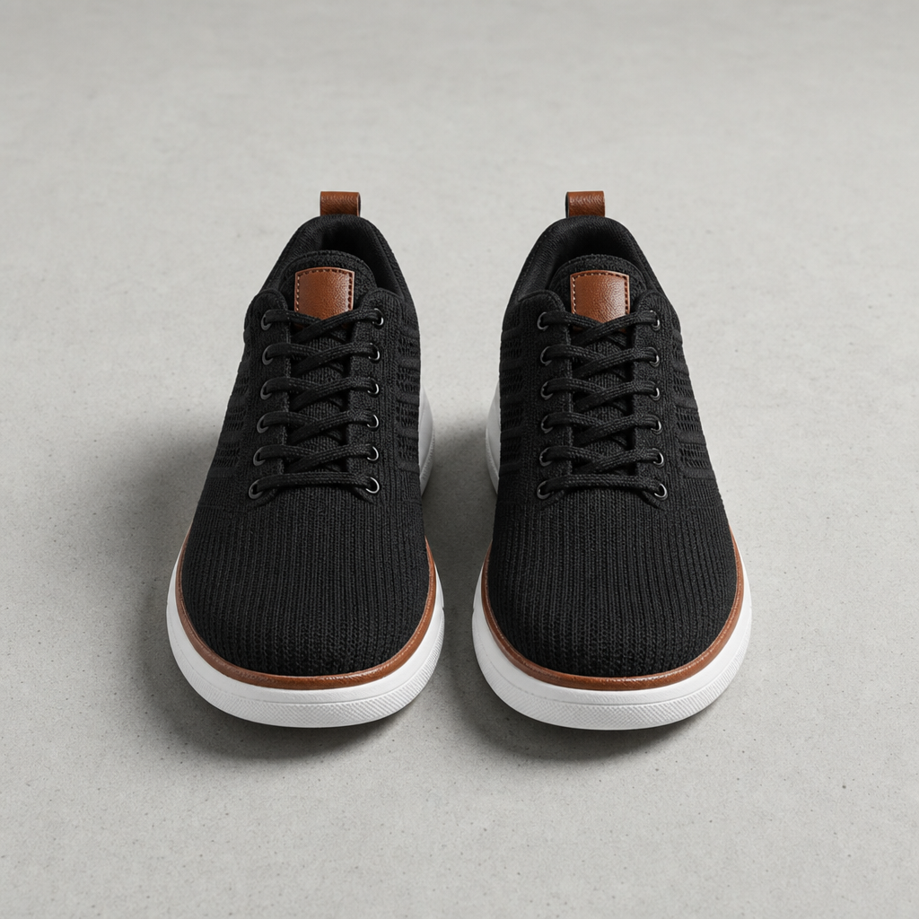 Carvoeiro Knit Mesh Sneakers in Black / White