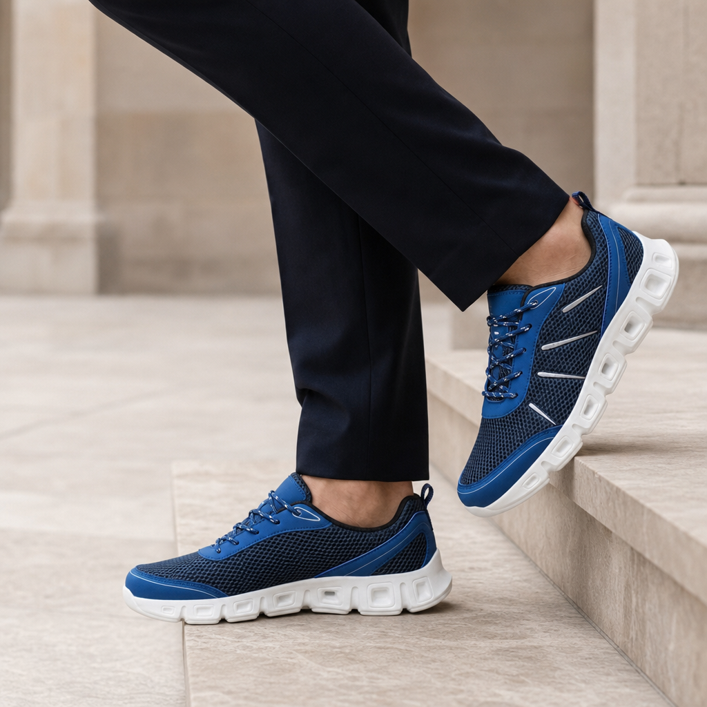 Patmos Mesh Running Sneakers in Blue