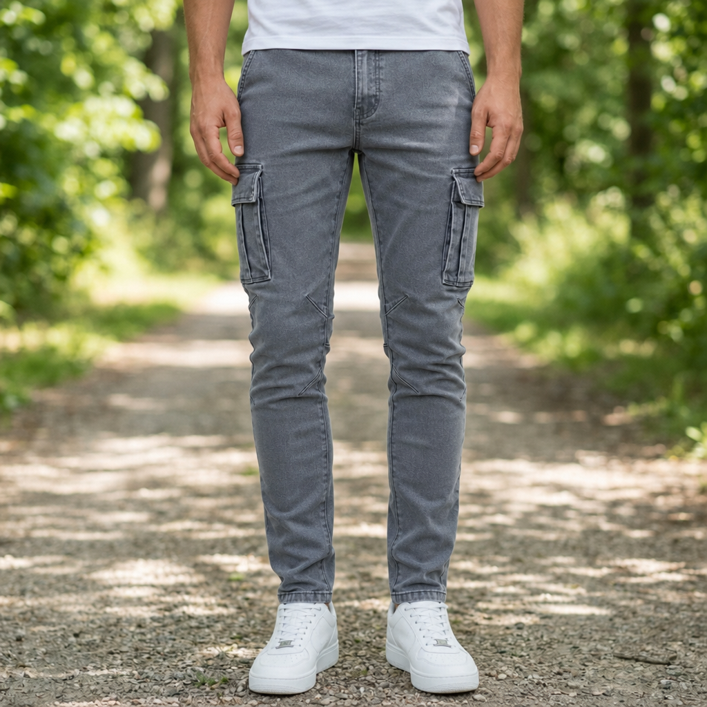 Formentor Slim Fit Cargo Pants in Gray