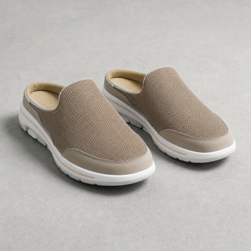 Urbino Mesh Sneaker Slides in Khaki