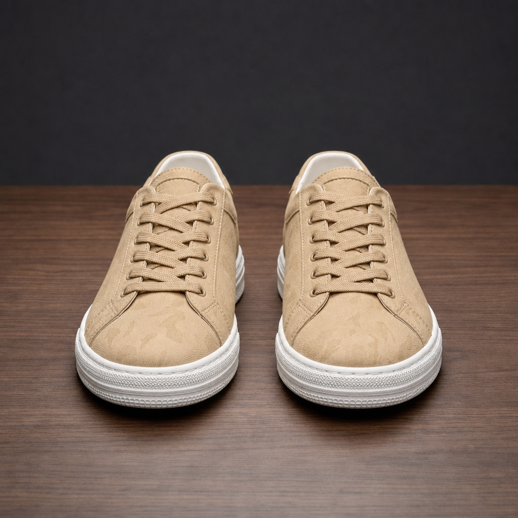 Roussillon Camo Leather Sneakers in Sand