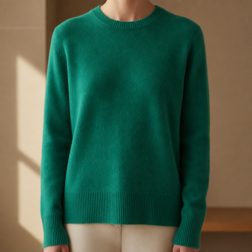 Naxos Soft Knit Pullover in Green