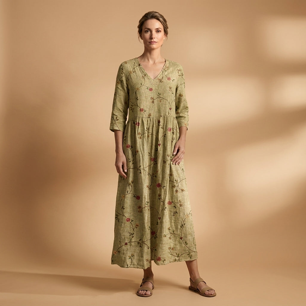 Floral Olive Green