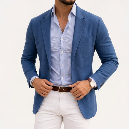 【markaware】COMFORT W-BREASTED BLAZER Varenzo Knit Blazer – Arthur Hendon