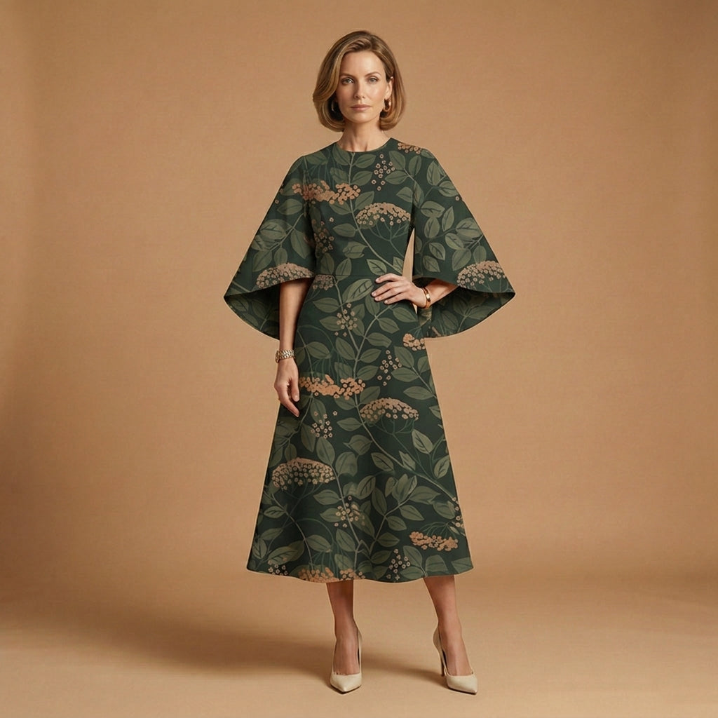 Dark Green Floral