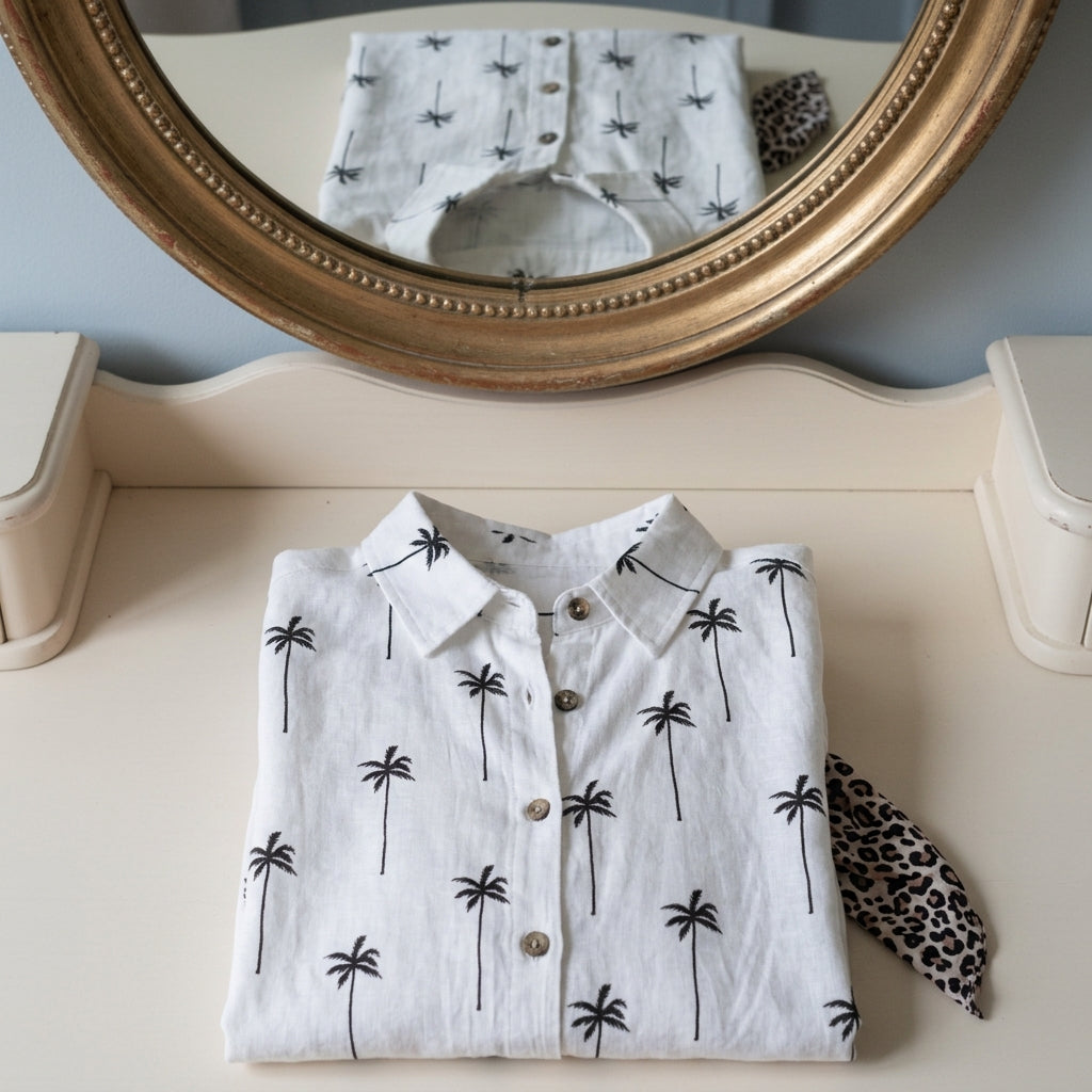 White Palm Print