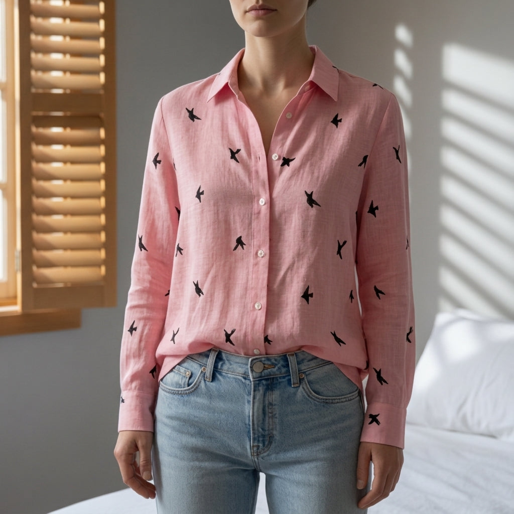 Rose Blush Bird Print