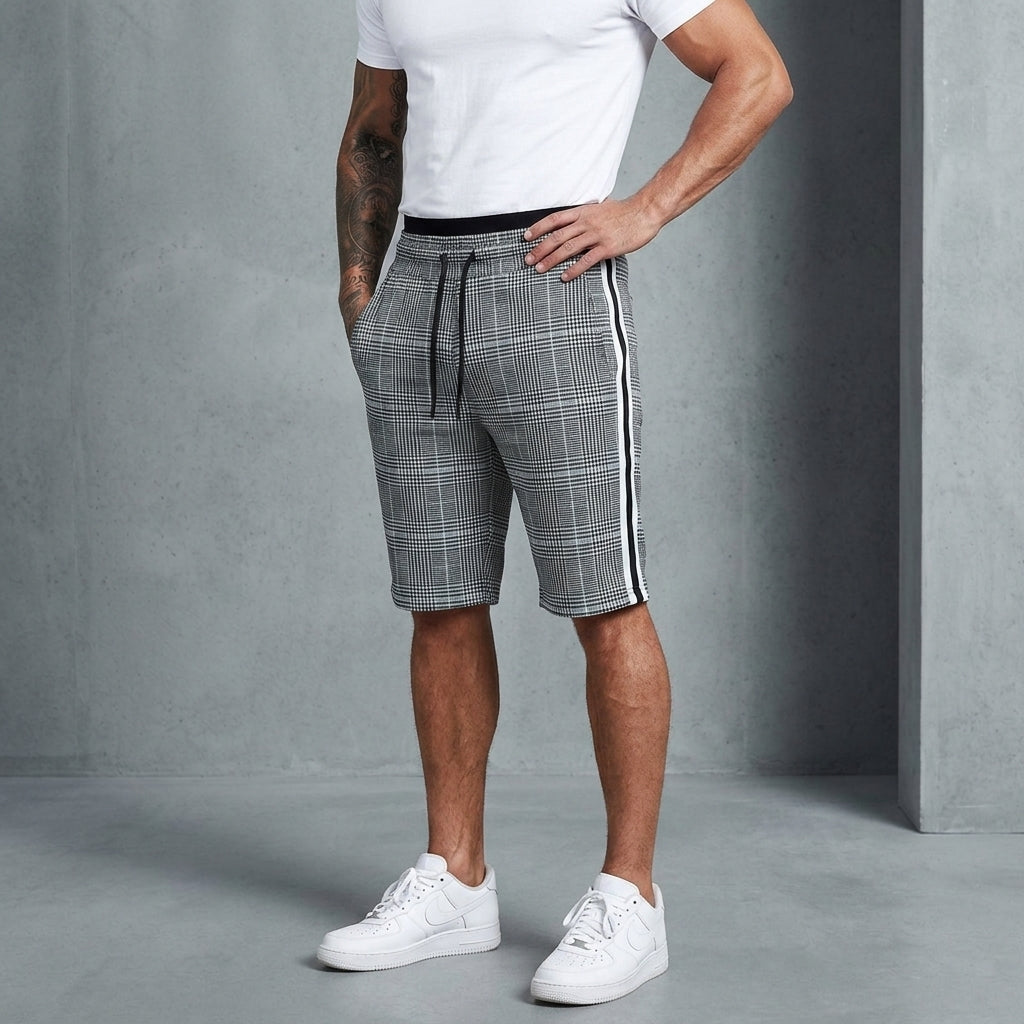 Heather Gray / White Stripe