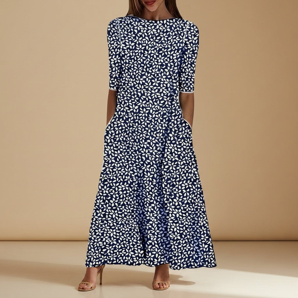 Navy / White Floral