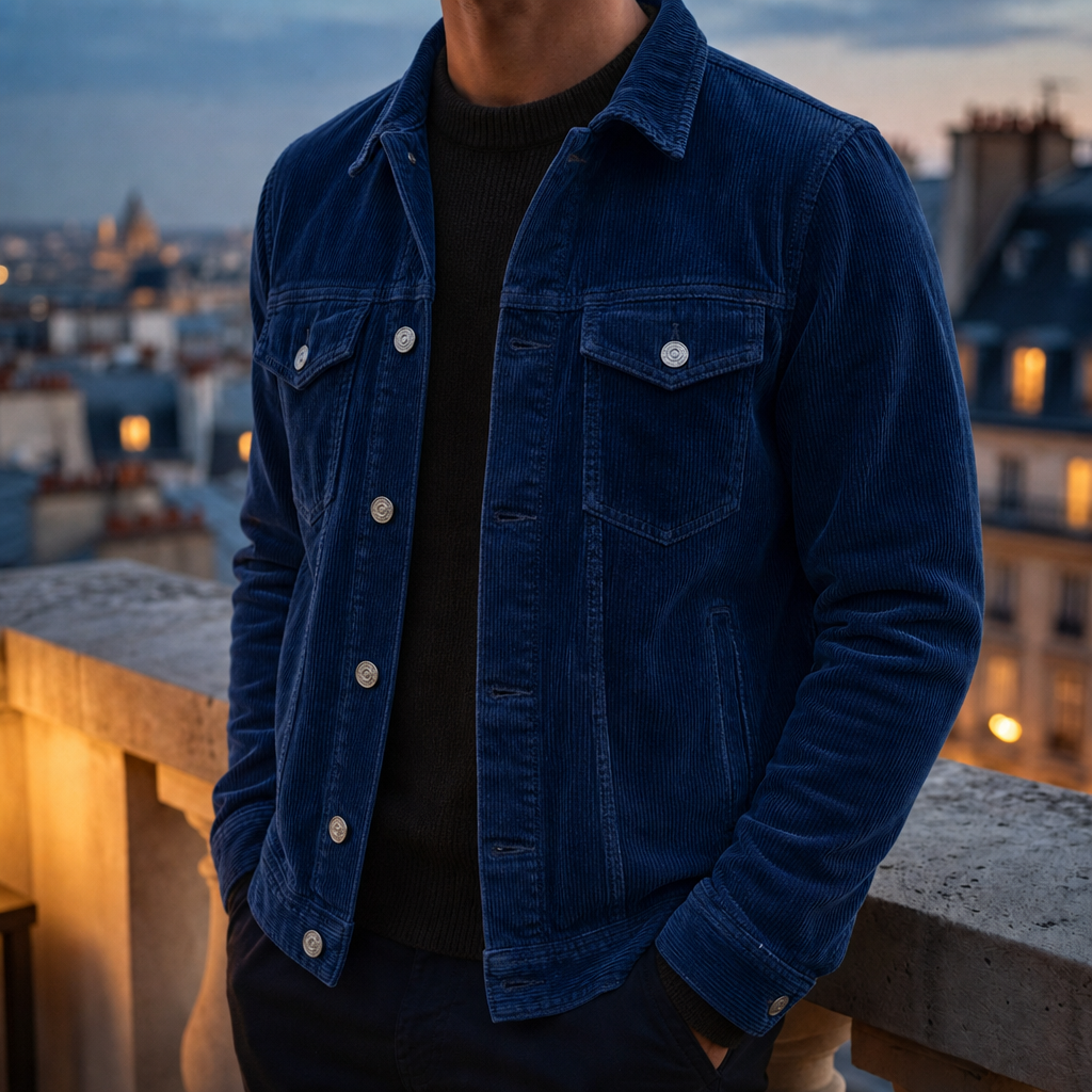 Calpe Corduroy Work Jacket in Blue