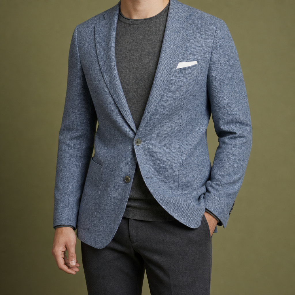 Ravello Textured Sport Coat in Slate Blue