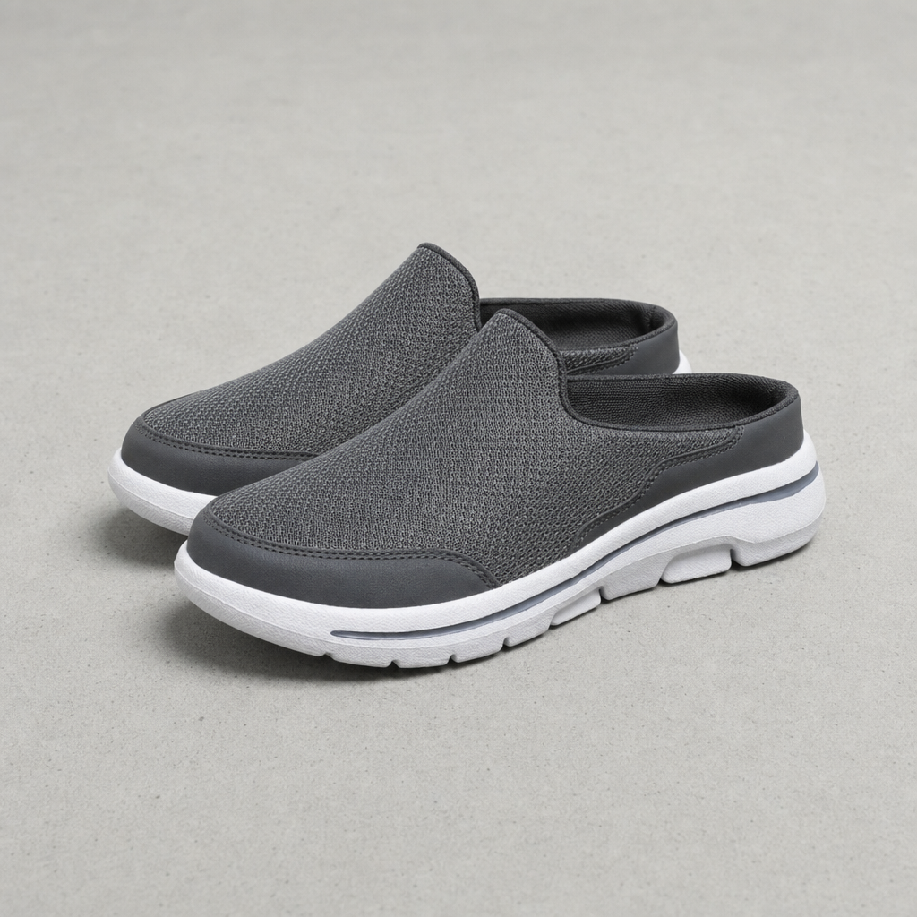 Urbino Mesh Sneaker Slides in Gray