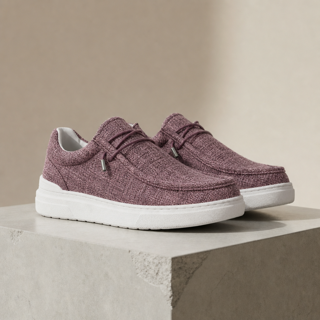 Kardamyli Canvas Slip-On Sneakers in Purple