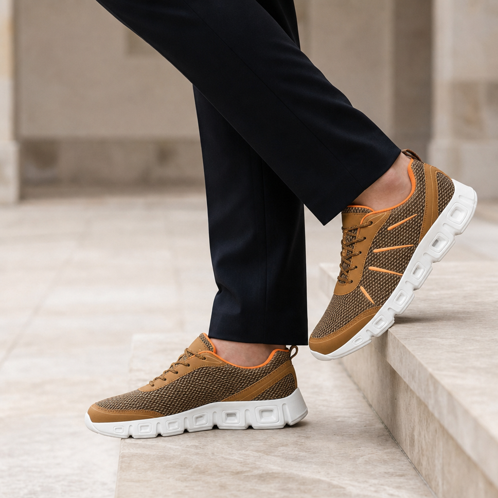 Patmos Mesh Running Sneakers in Sand