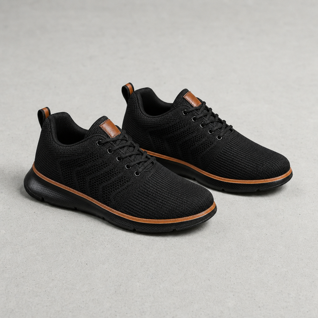 Carvoeiro Knit Mesh Sneakers in Black
