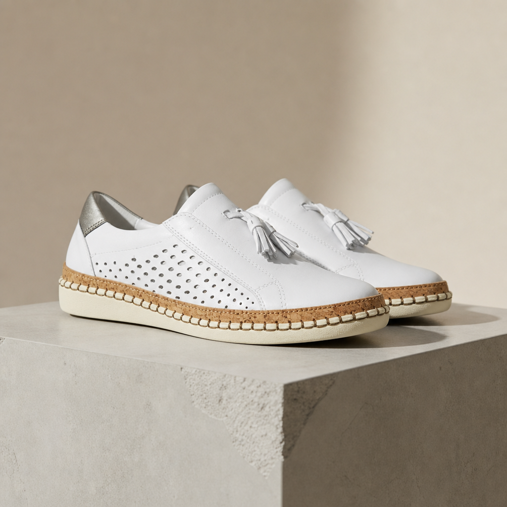 Gordes Tassel Slip-On Sneakers in White