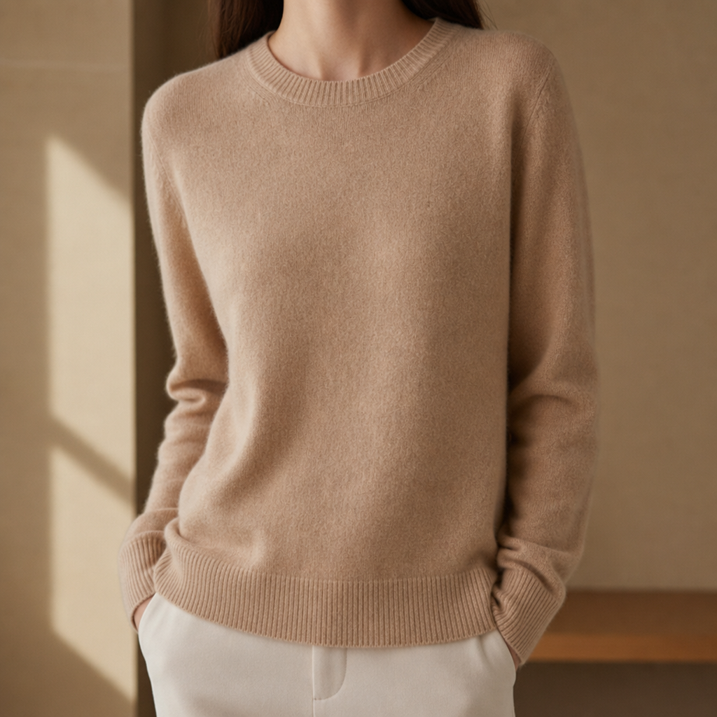 Naxos Soft Knit Pullover in Gold