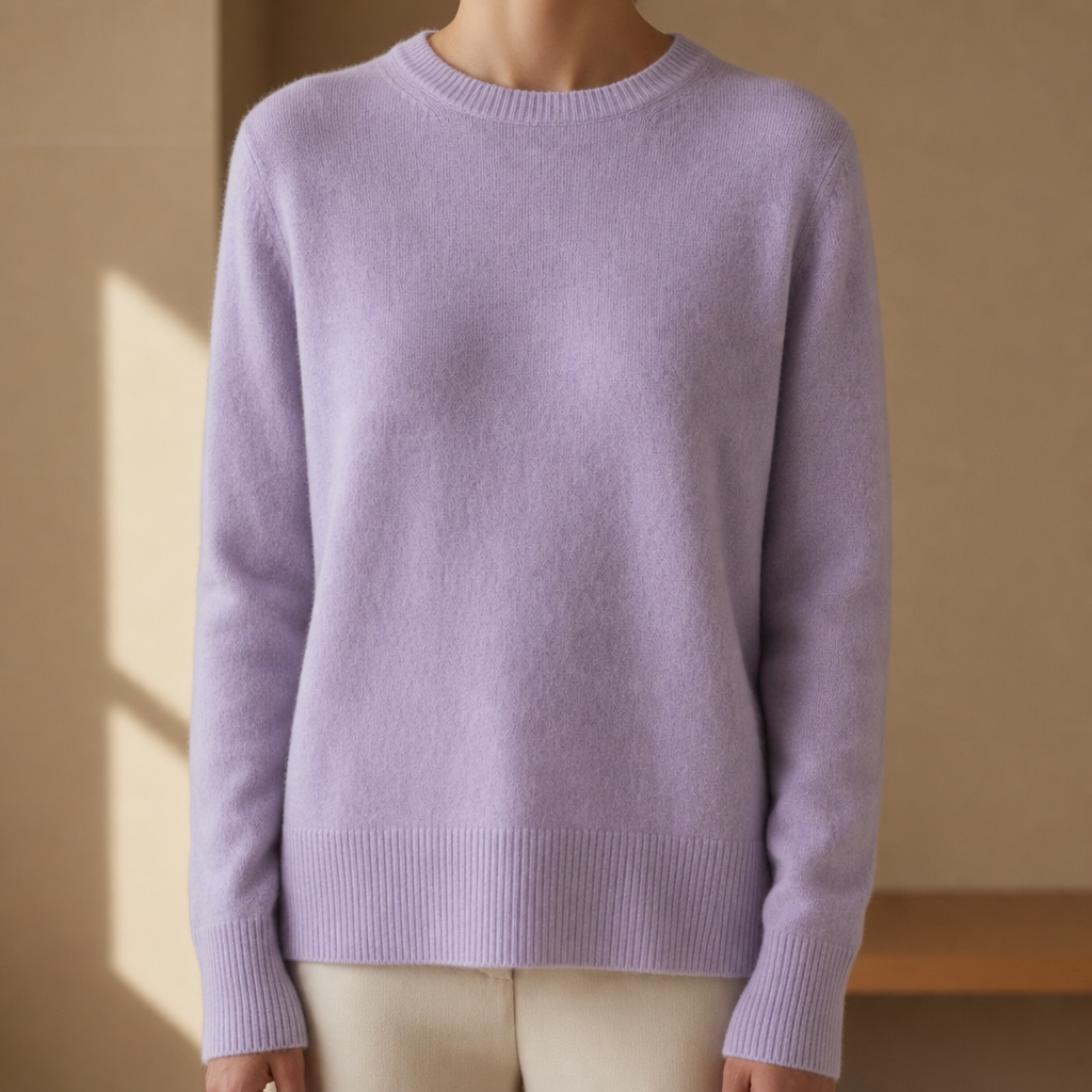 Naxos Soft Knit Pullover in Light Purple