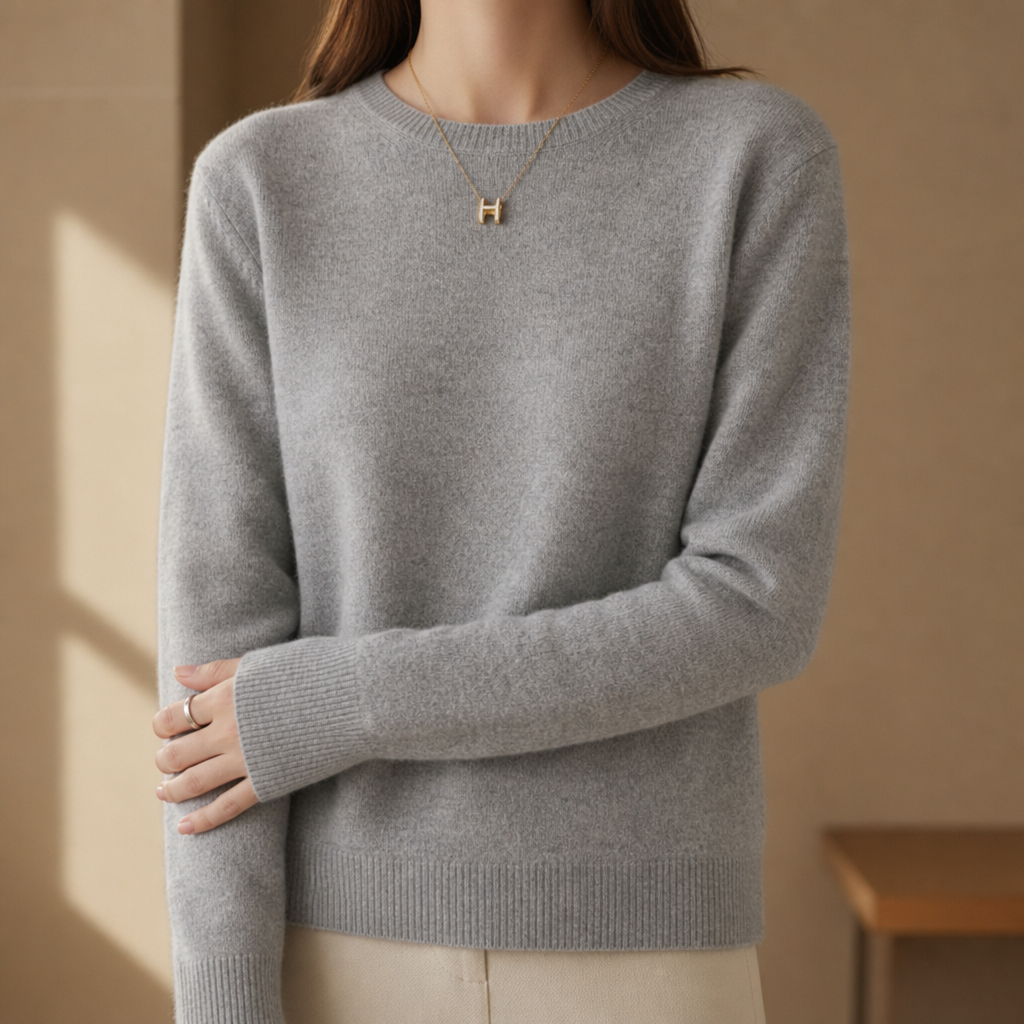 Naxos Soft Knit Pullover in Gray