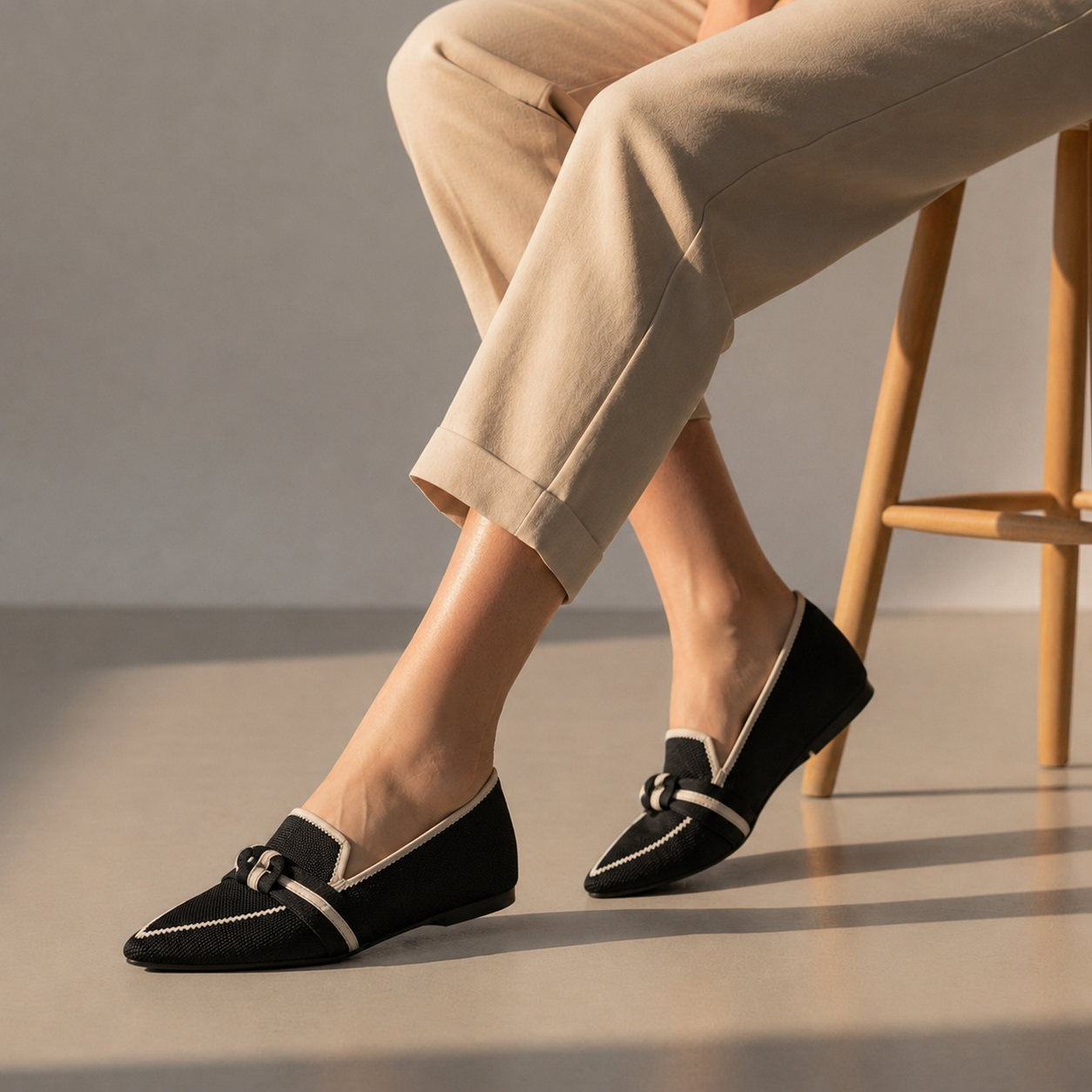 Mayfair Pointed Toe Bow Loafers