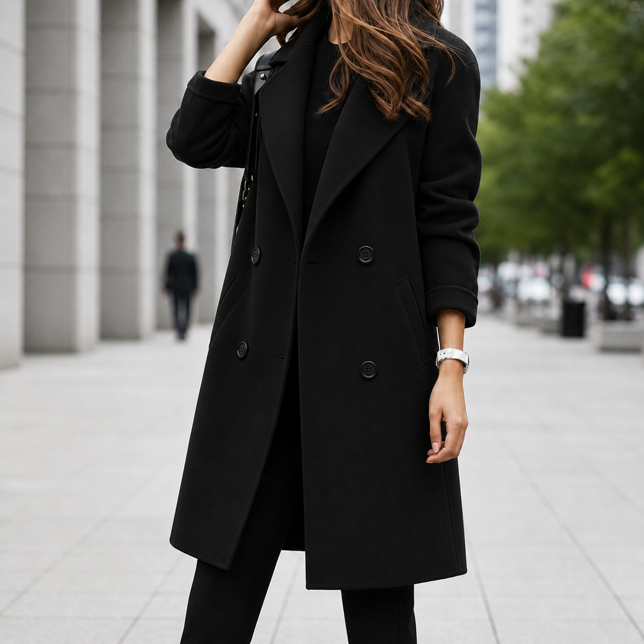 Noto Double Breasted Midi Coat