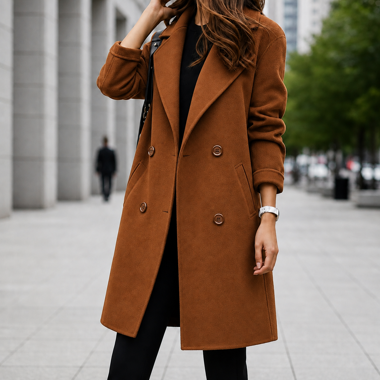 Noto Double Breasted Midi Coat