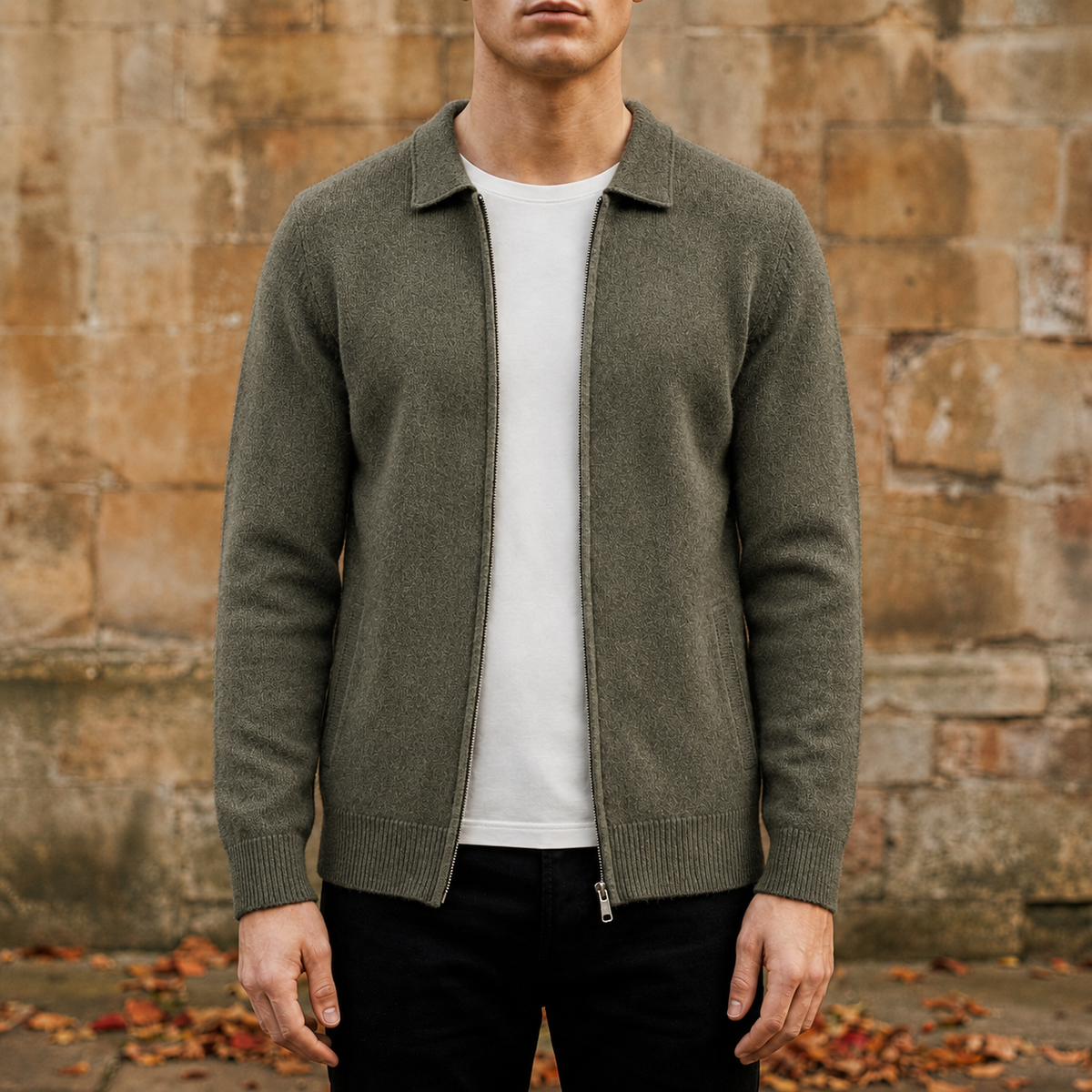 Assisi Cashmere Zip Cardigan