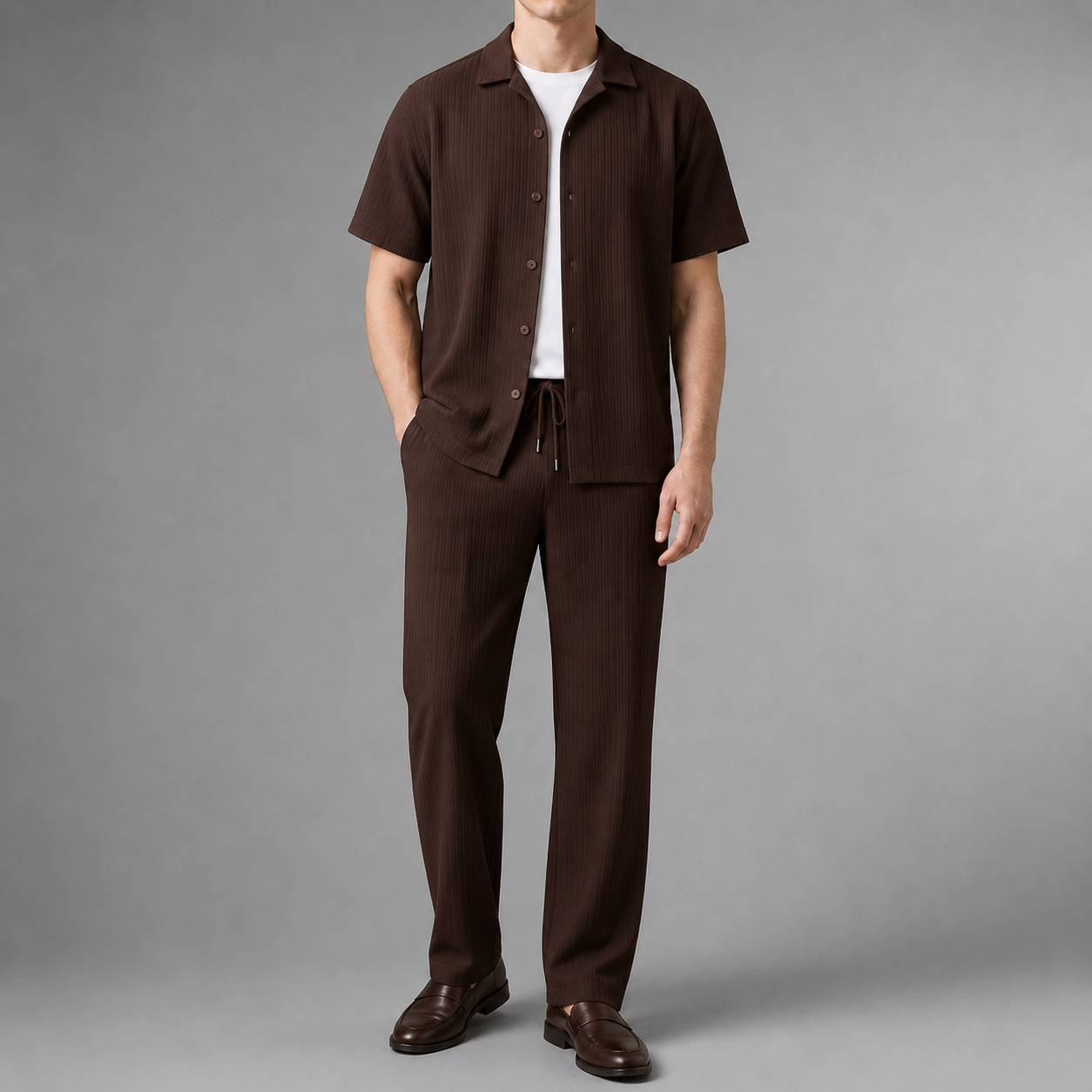 Kardamyli Ribbed Two-Piece Set