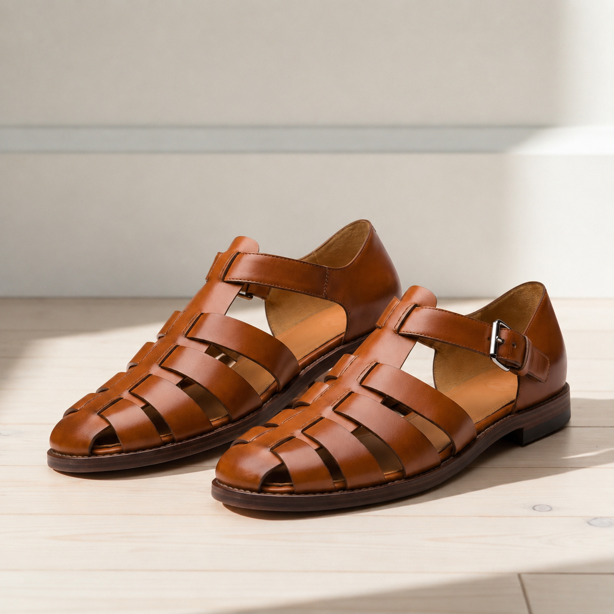 Uzes Leather Fisherman Sandals