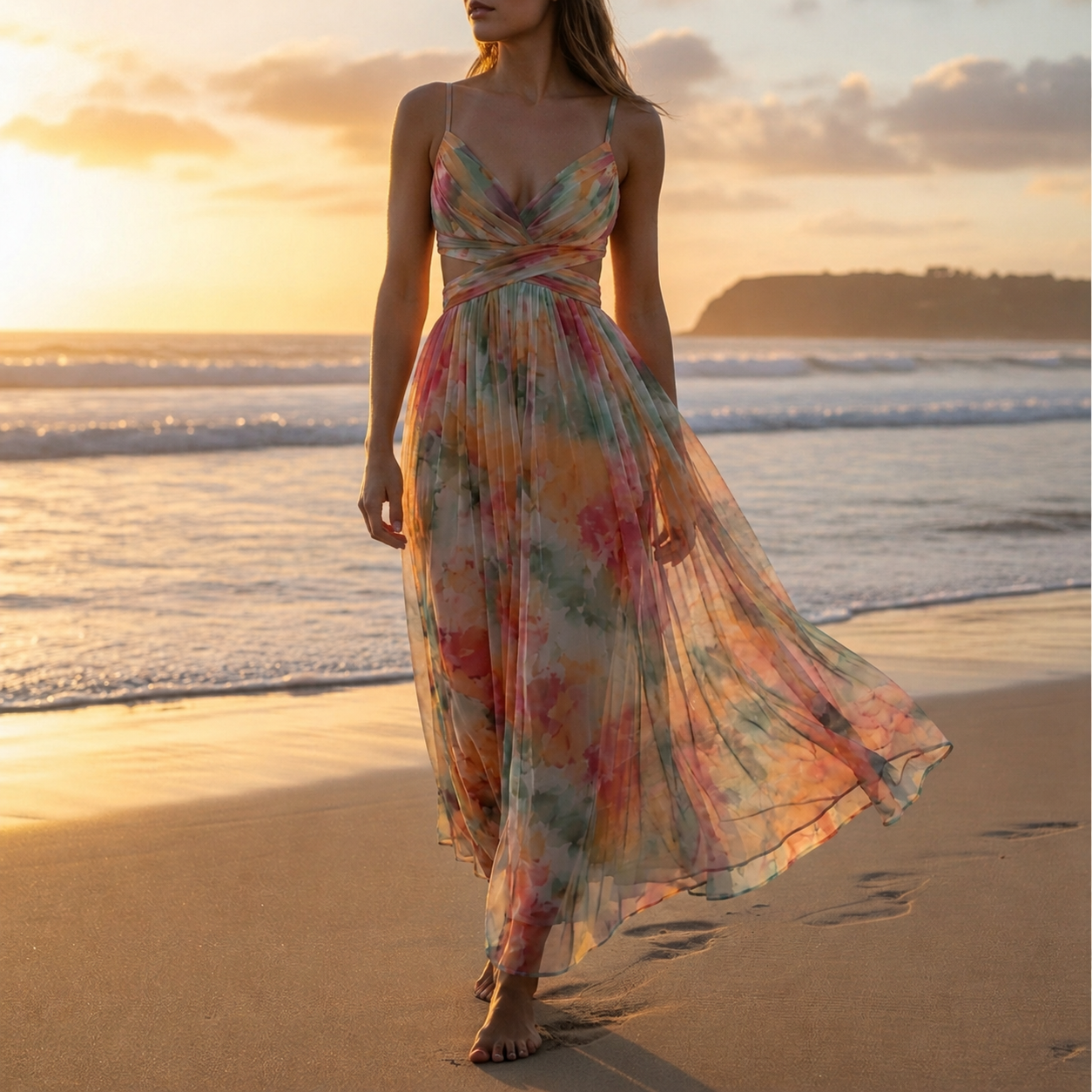 Ascoli Floral Print Maxi Dress