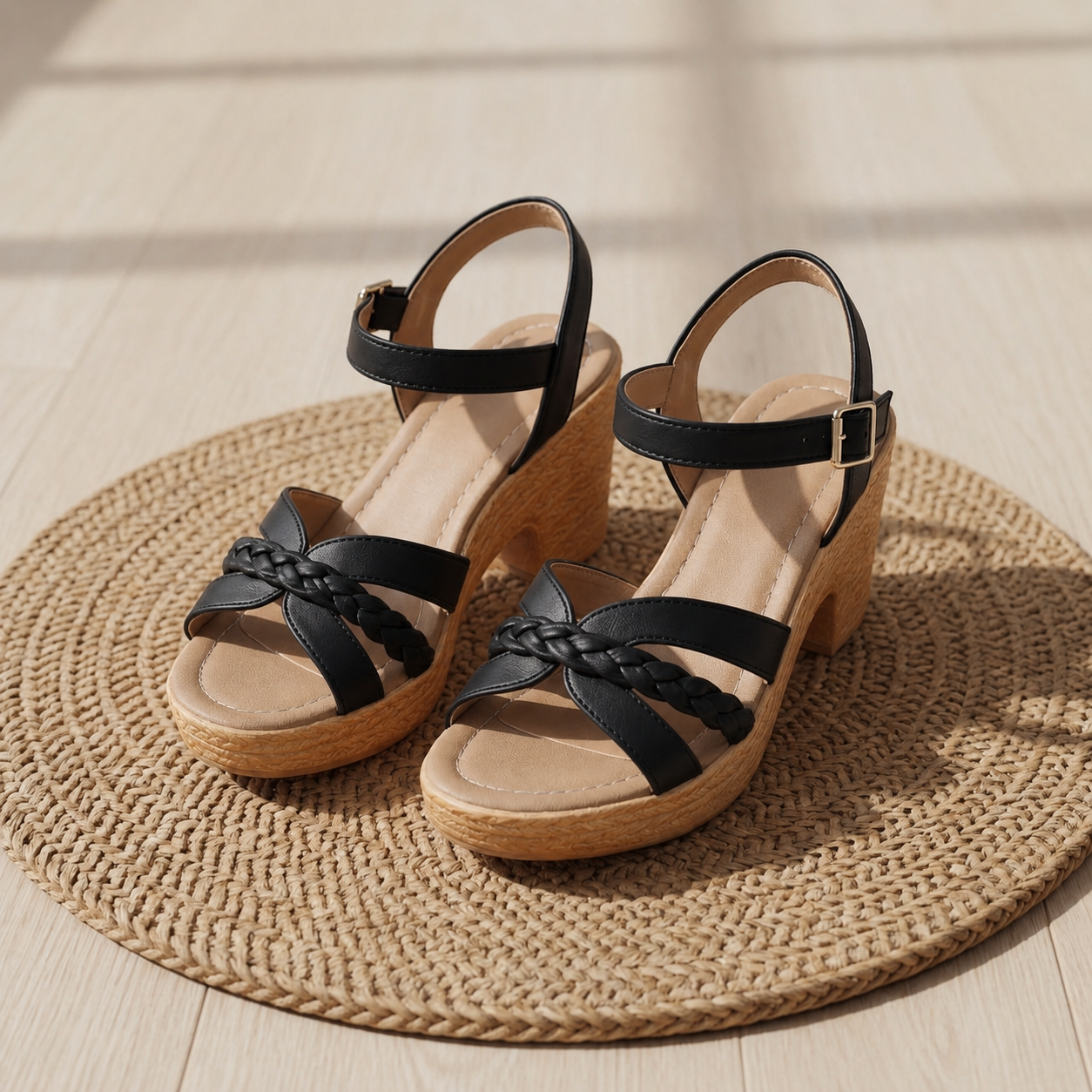 Comino Braided Platform Sandals