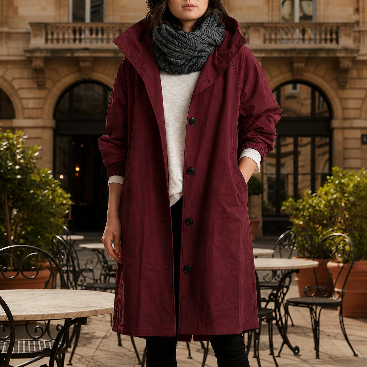 Siracusa Hooded Windbreaker Jacket