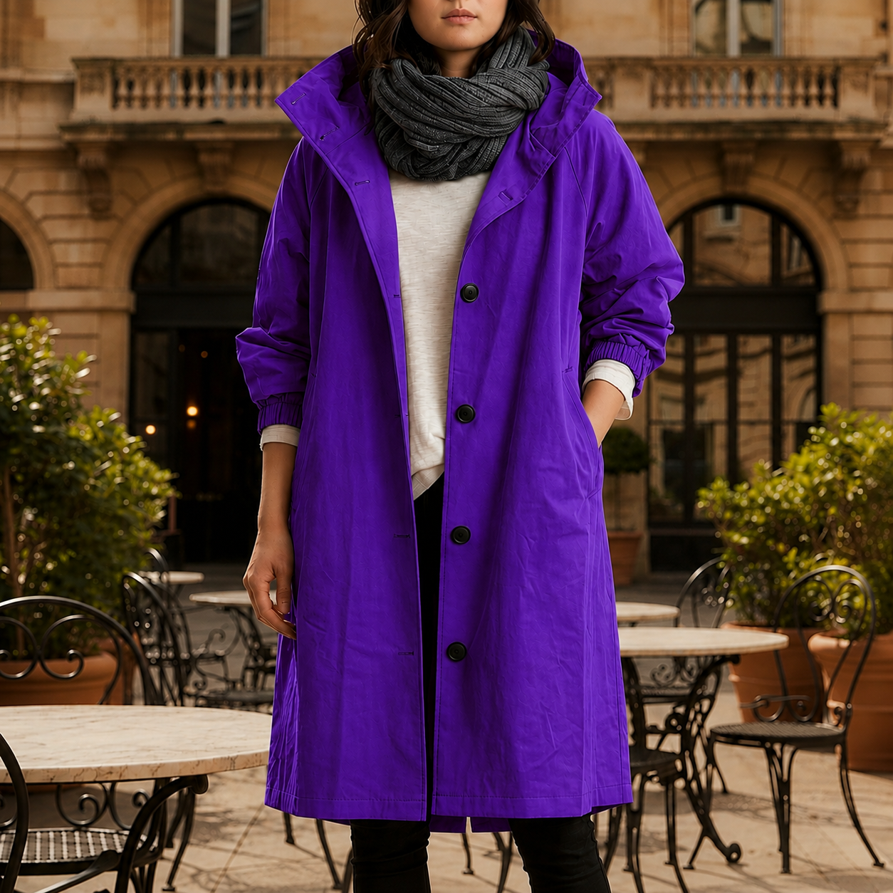 Siracusa Hooded Windbreaker Jacket