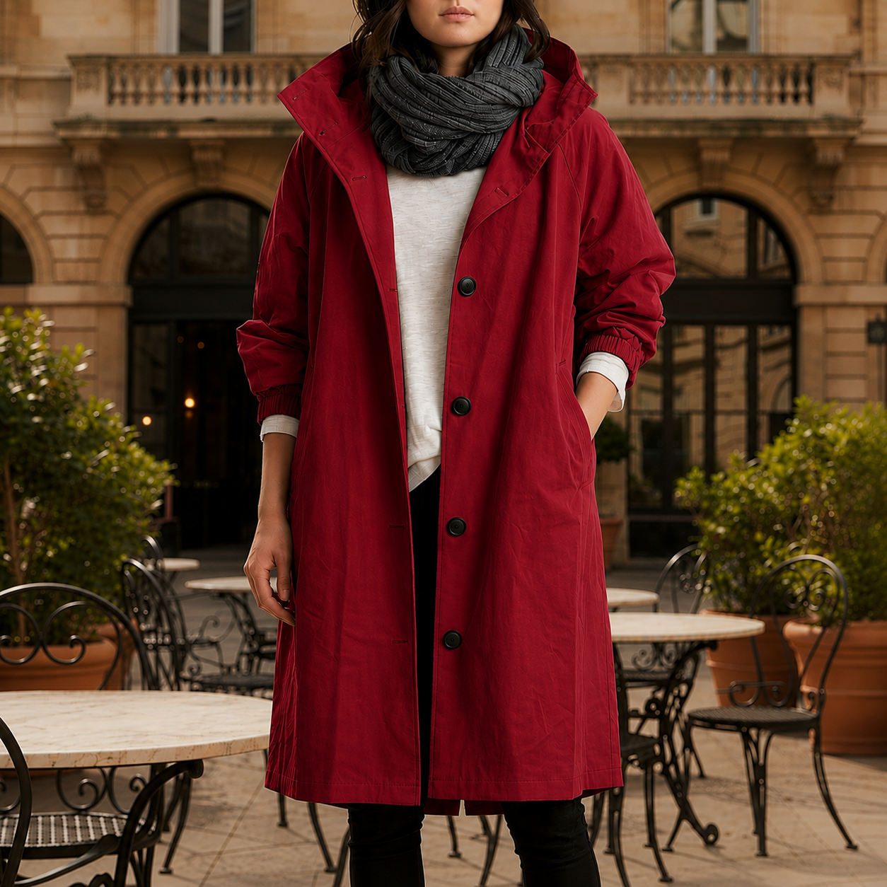 Siracusa Hooded Windbreaker Jacket